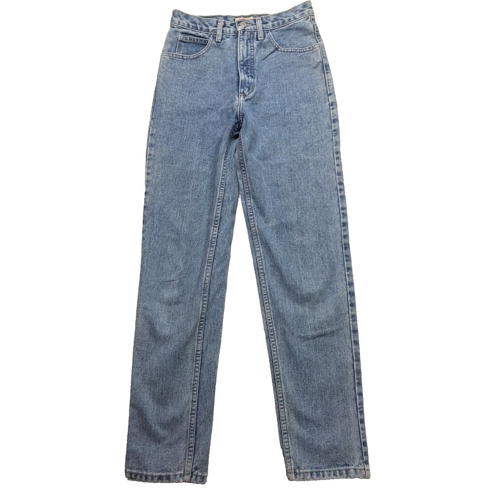 Vintage GUESS 1050 Jeans Women 28x30 Light Acid Wash Blue Denim USA Made Taper